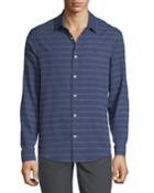 Men's Horizontal Stripe Button-down