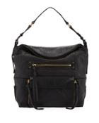 Tuscon Bubble Leather Shoulder Bag, Black