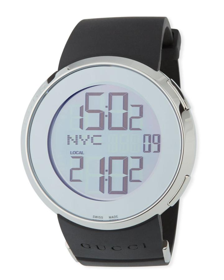 Men's 44mm I-gucci Xl Digital Watch W/ Rubber