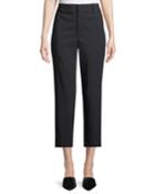 High-rise Wool Crop Trousers