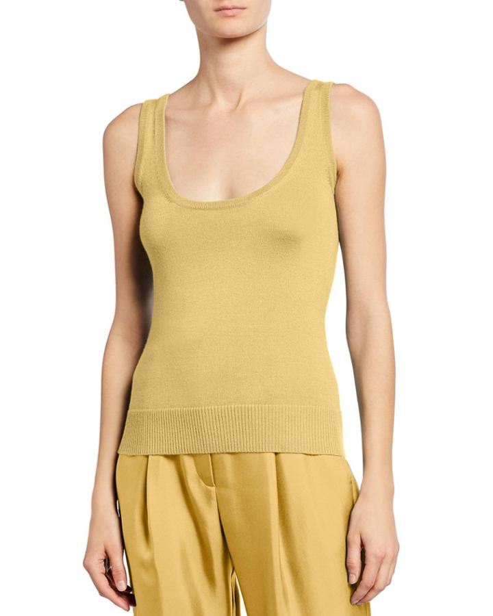 Cashmere/silk Knit Tank Top