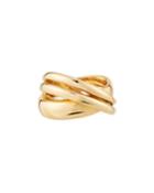 18k Yellow Gold Crossover Ring,