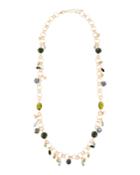 Long Mixed-stone Necklace,