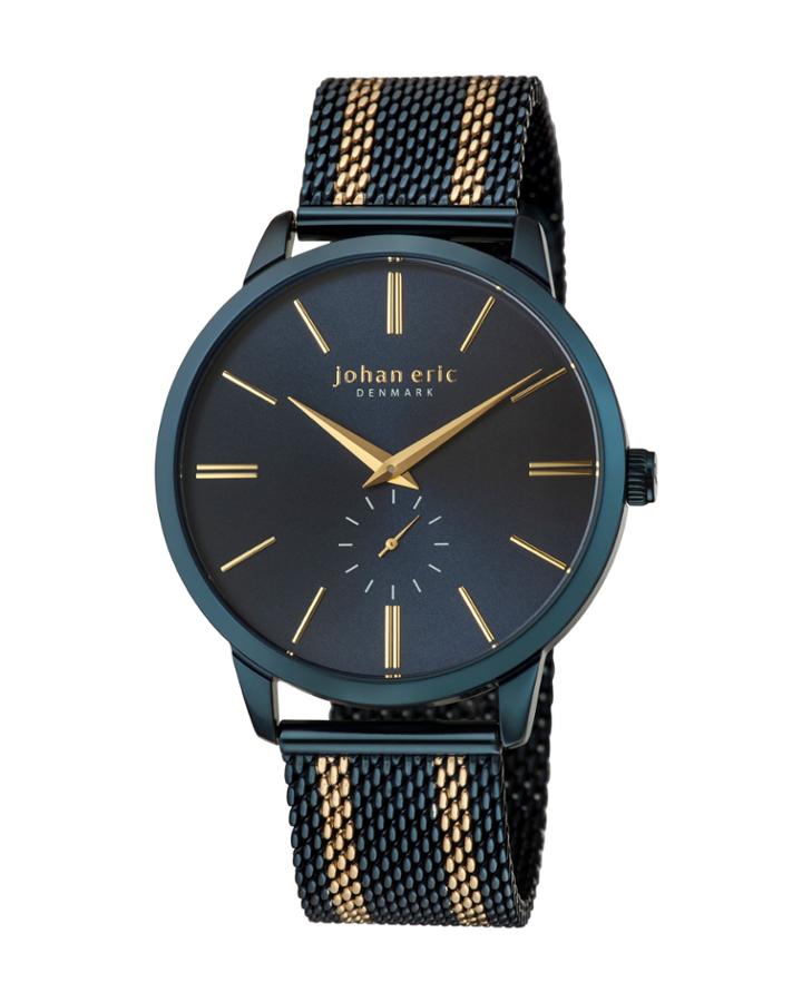 Men's Kolding Watch W/ Mesh Strap, Blue/yellow Golden
