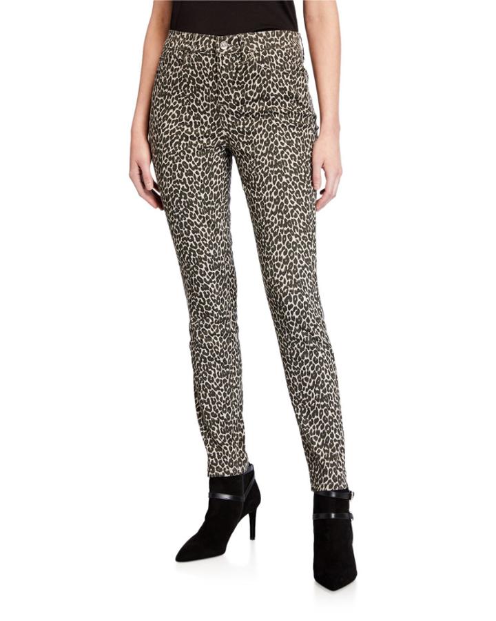 Cheetah High-rise Skinny Ankle Jeans