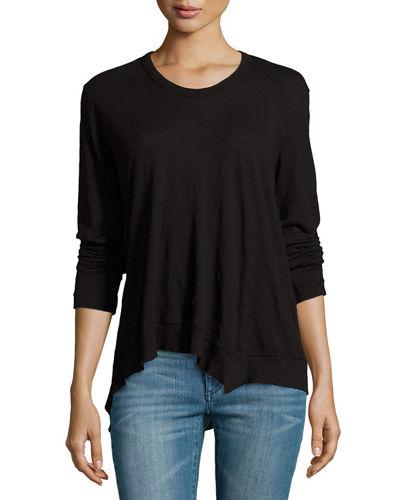 Long-sleeve Slouchy Jersey Tee