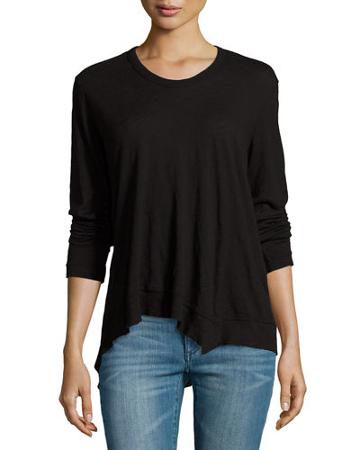 Long-sleeve Slouchy Jersey Tee