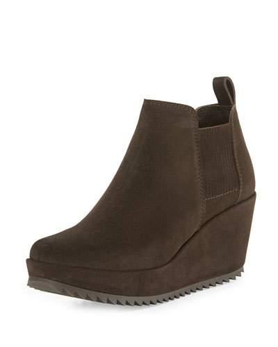 Fawn Suede Wedge Bootie,