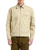 Men's Distressed Chino Bomber Jacket