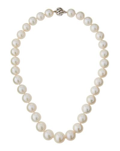 14k Graduated White Freshwater Pearl Necklace,