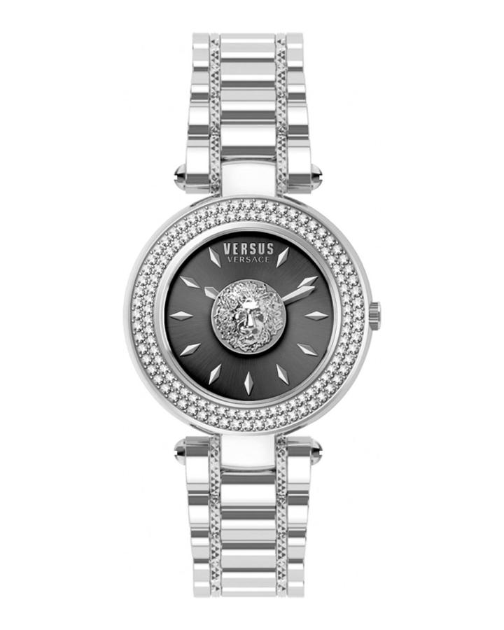 34mm Steel Watch With Light Black Dial &