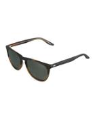 Tuco Two-tone Matte Acetate Sunglasses, Brown/beige