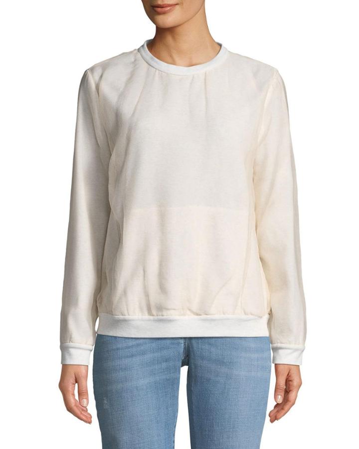 Puffy Silk Crewneck