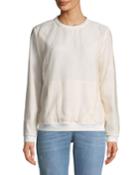 Puffy Silk Crewneck