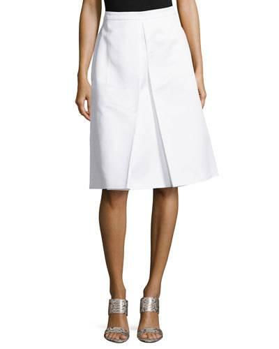 Center-pleat Skirt, Optic White