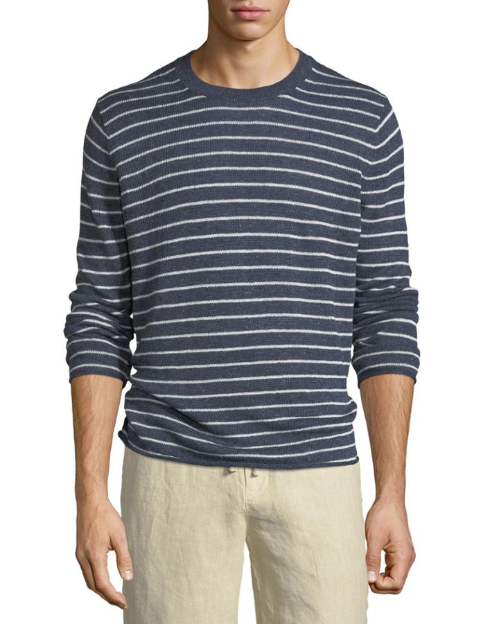 Striped Linen Crewneck