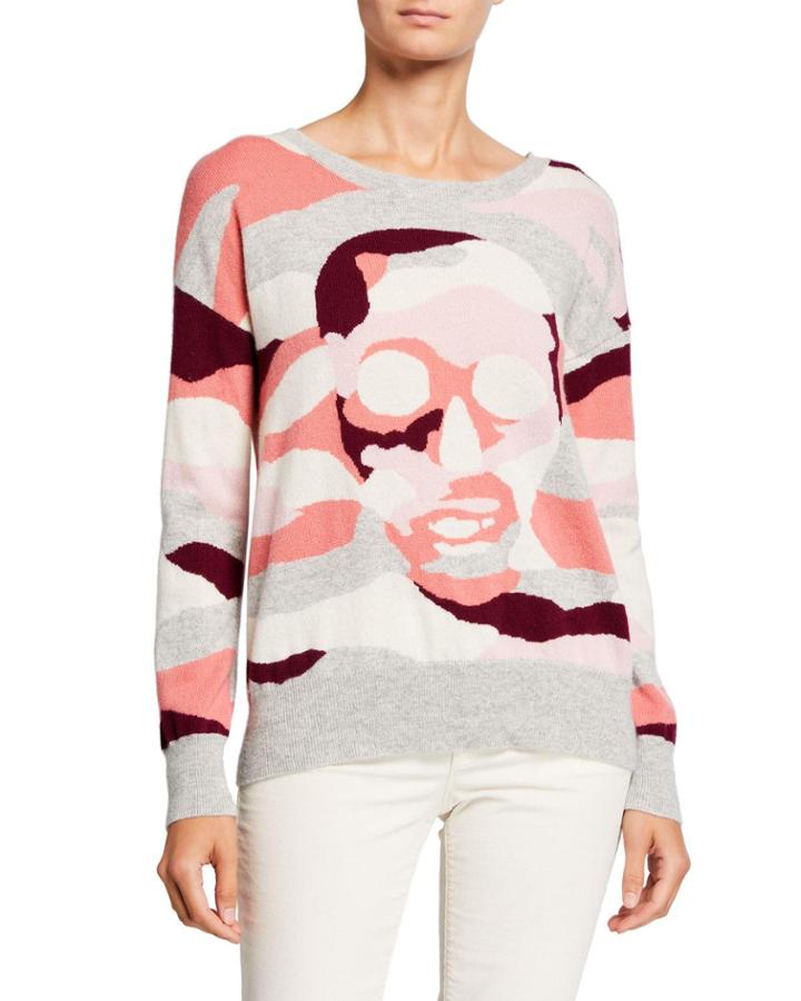 Cashmere Skull & Camo Intarsia