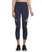 Cropped High-rise Cutout Side-stripe