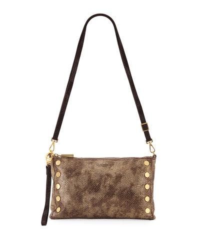 Getty Exotic-embossed Shoulder Bag, Brown