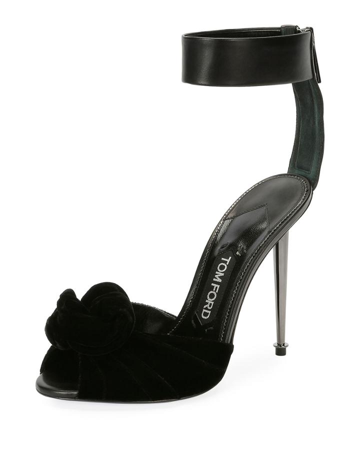 Velvet/leather Knot Hardware-heel