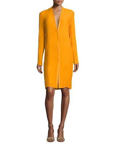 V-neck Boyfriend Cardigan Dress