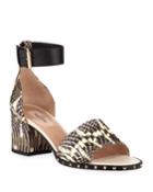 Snake-print Leather Ankle
