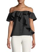 Winnie Off-the-shoulder Ruffled Blouse
