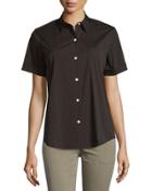 Uniform Short-sleeve Blouse, Black