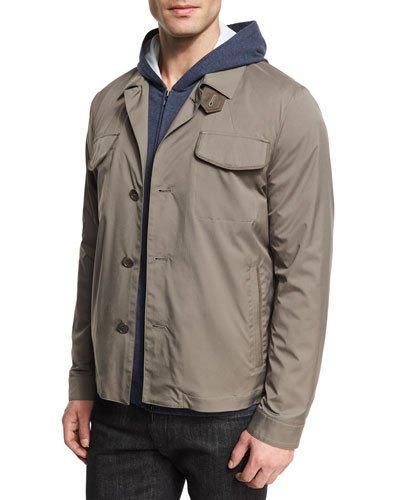 Illinois Wind Stretch Shirt Jacket,
