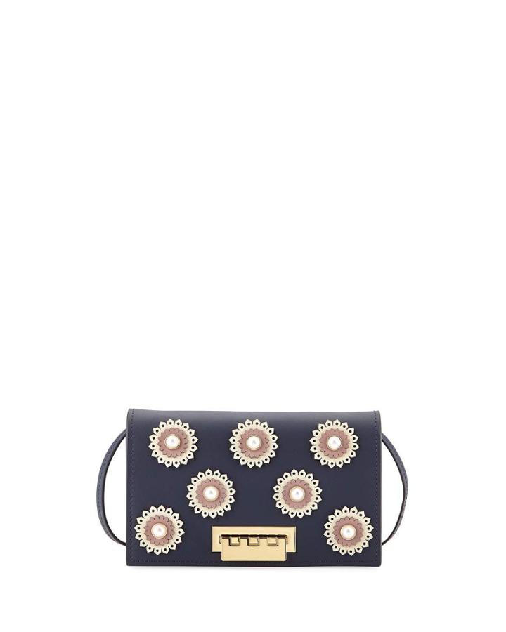 Earthette Floral Studded Crossbody Bag