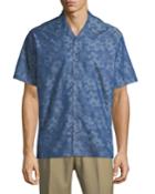 Men's Regular-fit Wear It Out Palm-jacquard Chambray Short-sleeve