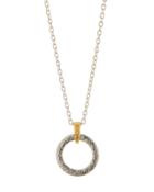 Hoopla Small Tapered Hoop Ring Pendant Necklace