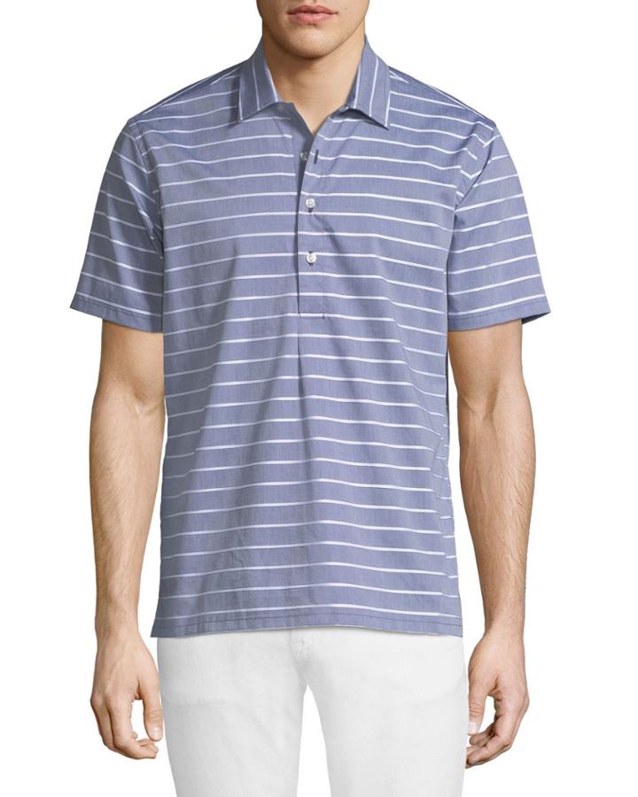 Slim-fit Wear-it-out Dobby Chambray Polo