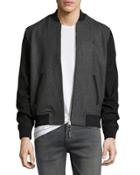 Wool-bend Bomber Jacket, Gray
