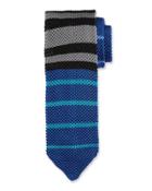 Horizontal Striped Knit Tie