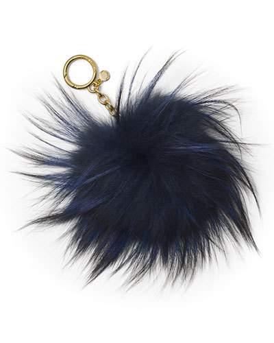 Large Fur Pompom Keychain