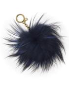 Large Fur Pompom Keychain