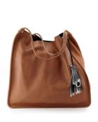 Large Soft Calfskin Tote Bag, Dune