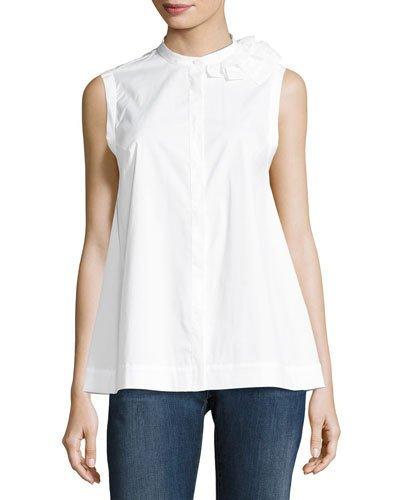 Ruffled-trim Poplin
