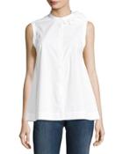 Ruffled-trim Poplin