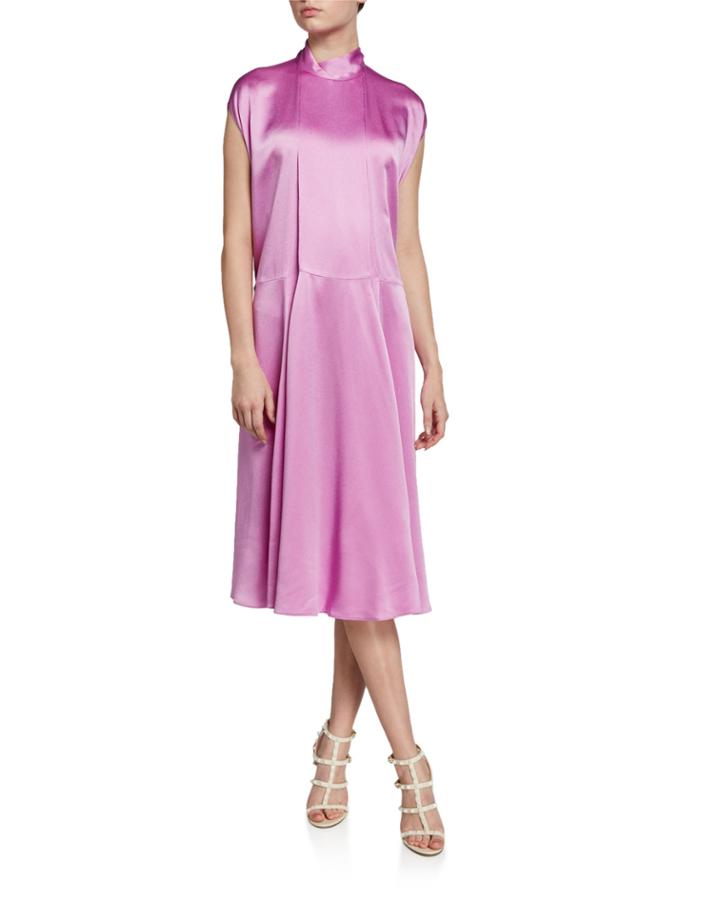 Satin Mock-neck