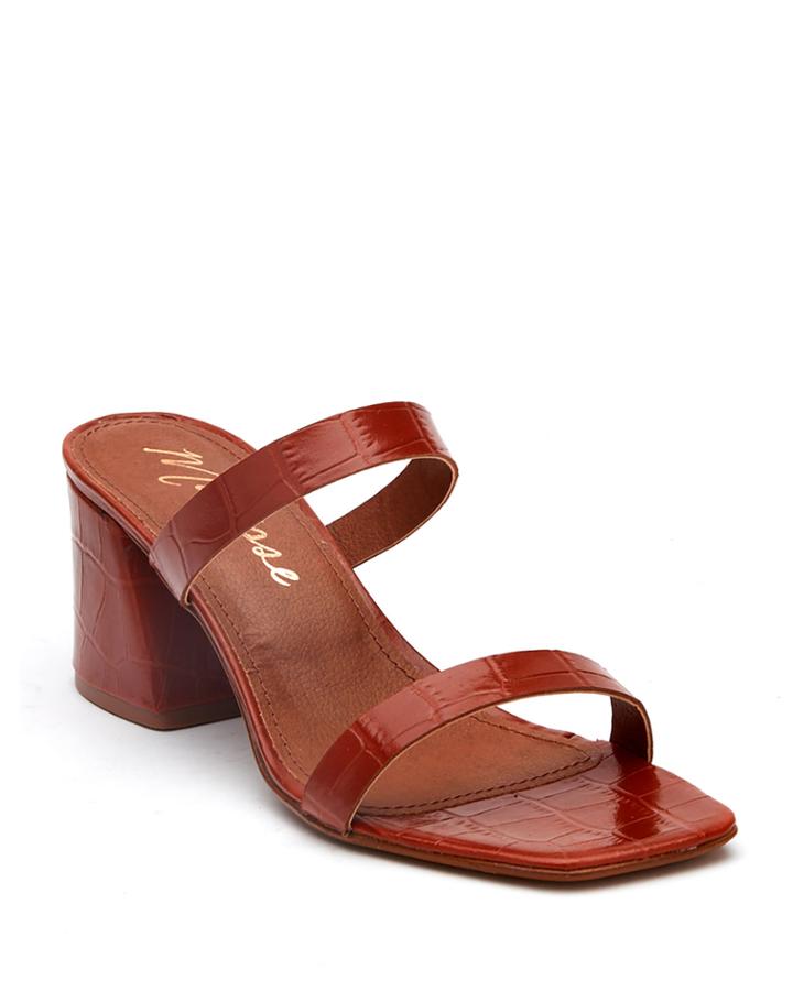 Madrid Croc-print Block-heel