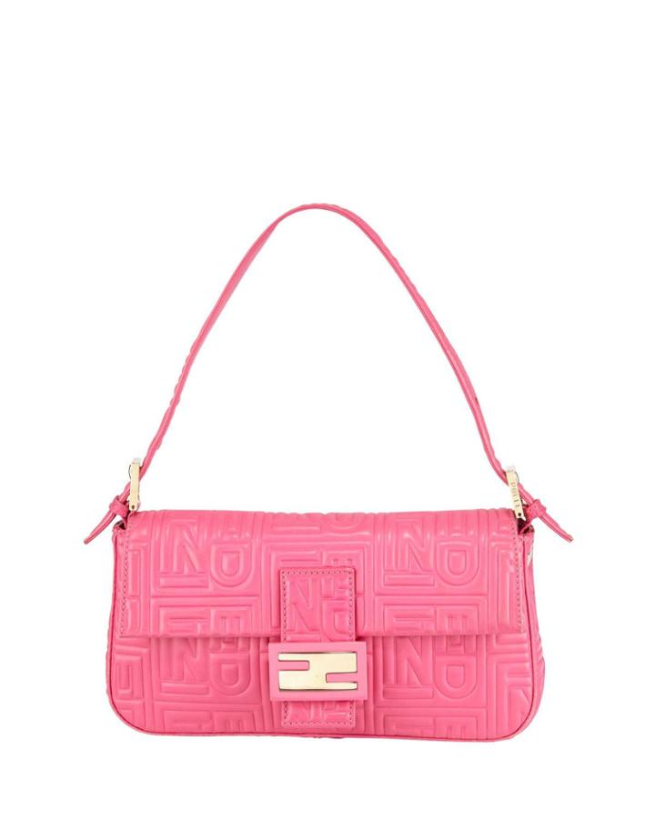 Quilted Leather Logo Baguette