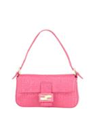 Quilted Leather Logo Baguette