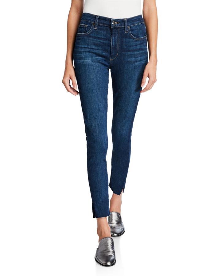High-rise Vented Ankle-cut Jeans