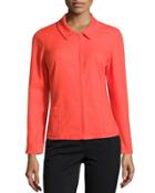 Helen 3/4-sleeve Pique Jacket, Dayglow