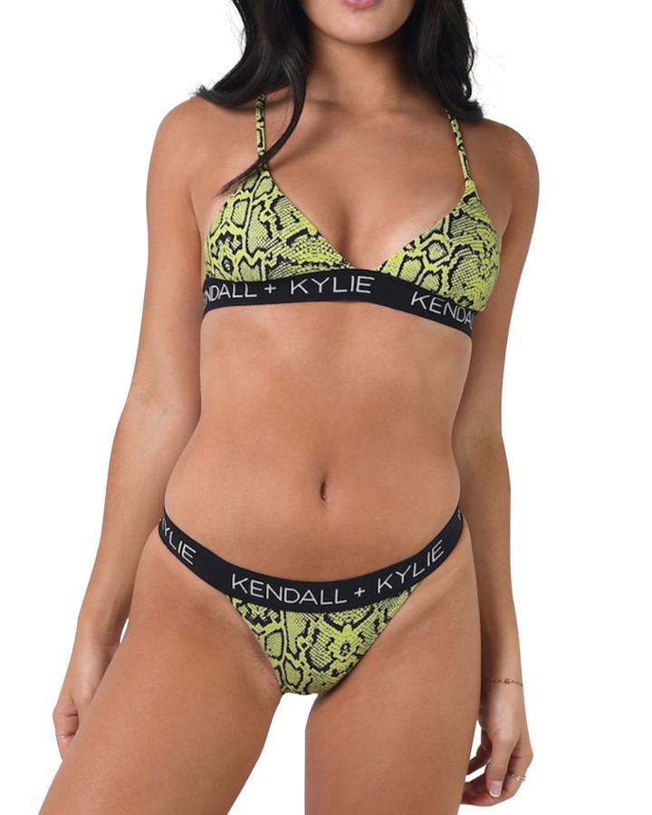 Brand Band Bikini Top - Neon