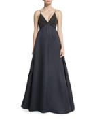 Sequined Camisole Ball Gown, Volcano