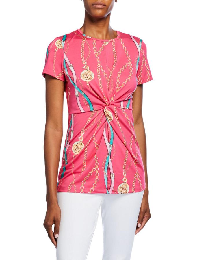 Knotted Chain Printed Top