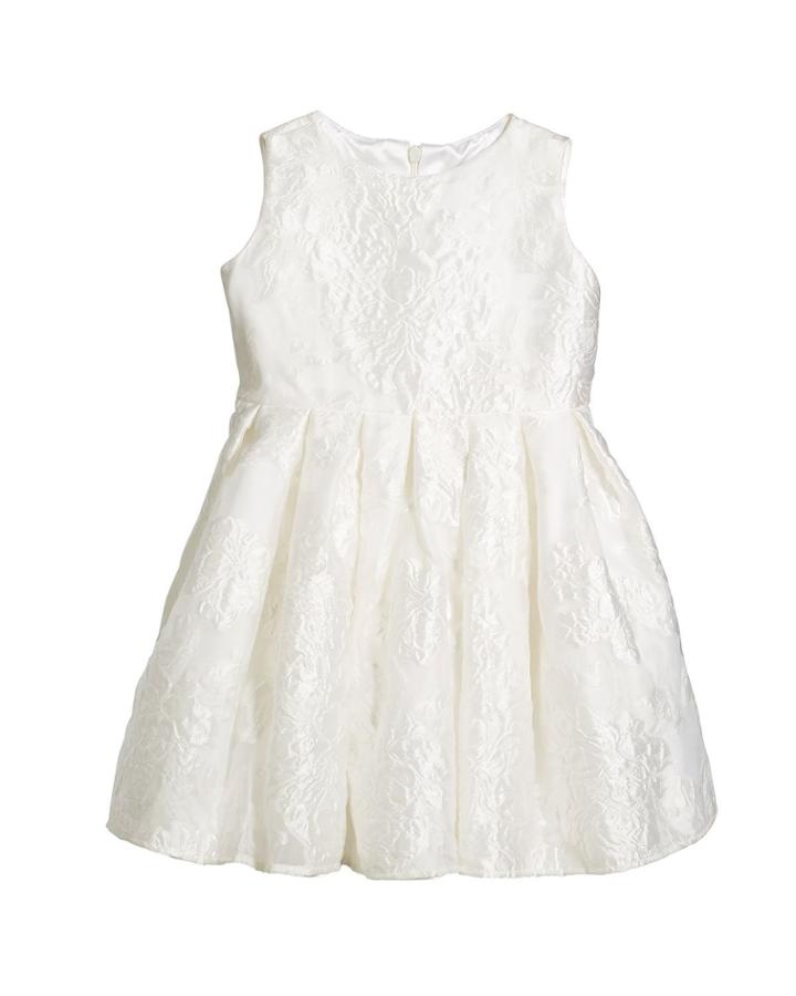 Rose Jacquard Organza Dress,